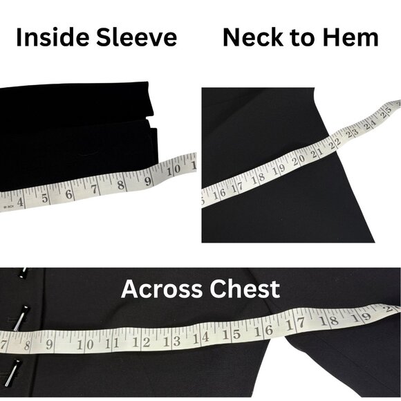 Kasper Black Tailored Blazer, Belted Waist Trim With Buckles, 4 Button, Sz: 2P - Picture 7 of 10